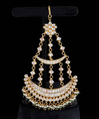 Gold finish kundan side passa 2