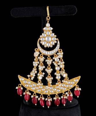 Red gold finish kundan side passa 2