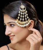 Gold finish kundan side passa