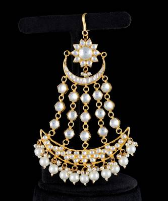 Gold finish kundan side passa 2