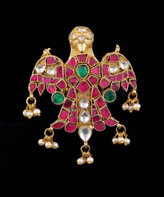 Red gold finish kundan ring 2