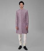 Elderberry pure silk sherwani set