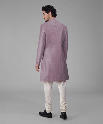 Elderberry pure silk sherwani set 3