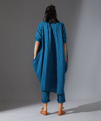 Blue cowl tunic 3