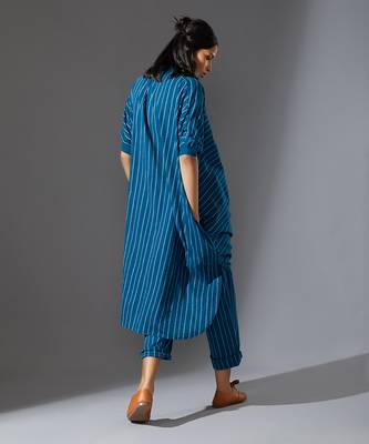 Blue cowl tunic 4