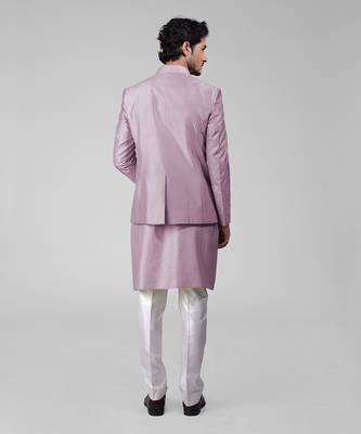 Elderberry silk thread embroidered jacket set 3