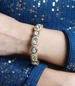 Golden kundan openable bangle