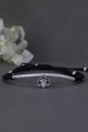 Black thread anklets