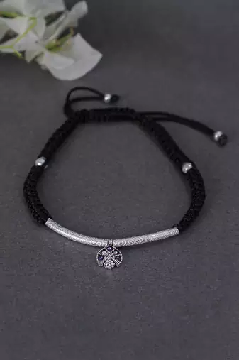 Black thread anklets