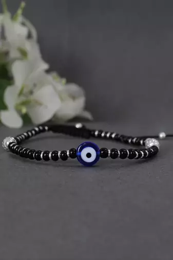 Black adjustable anklets