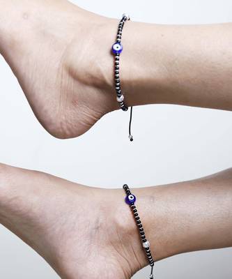 Black adjustable anklets 4