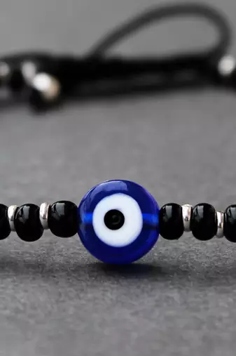 Black adjustable anklets