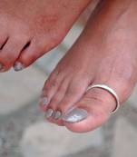Sterling silver adjustable toe rings