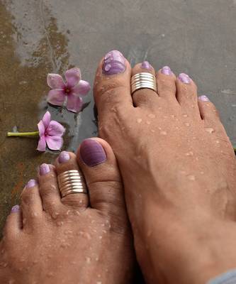 Sterling silver toe rings 4