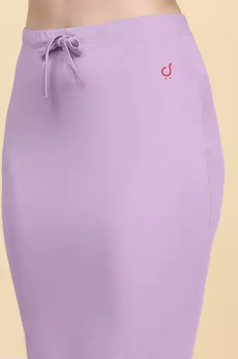 Trendmalls Women's Plain Purple Cotton Petticoat Skirts Saree Silhouette Shape Wear Dress