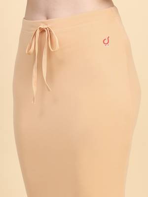 Trendmalls Cream Lycra Spandex Petticoat Skirts for Women Saree Shape Wear Dress 6