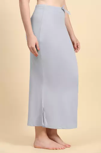 Trendmalls Grey Lycra Spandex Saree Shapewear Skirt Petticoat for Women