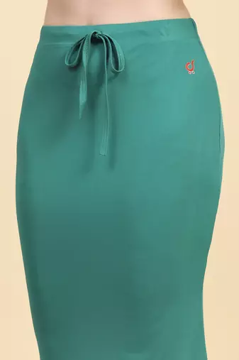 Trendmalls Green Lycra Spandex Saree Shapewear Skirt Petticoat for Women