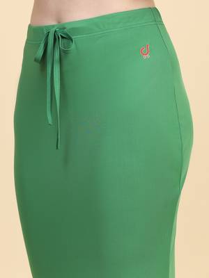 Trendmalls Green Lycra Spandex Saree Shapewear Skirt Petticoat for Women 5