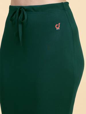 Trendmalls Green Plain Cotton Soft Saree Shape wear Petticoat for Women 5