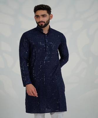 Samir Dark Blue Kurta Set 4