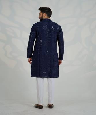 Samir Dark Blue Kurta Set 5