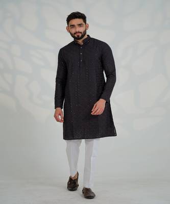Hari Black Kurta 2