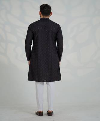 Hari Black Kurta 4