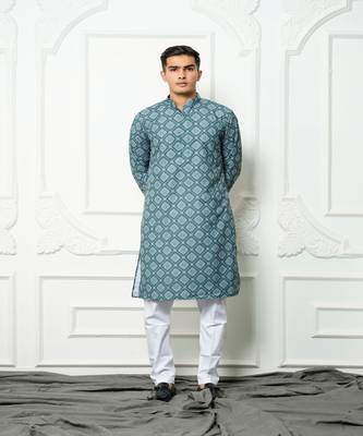 Kalp Turquoise Kurta 1