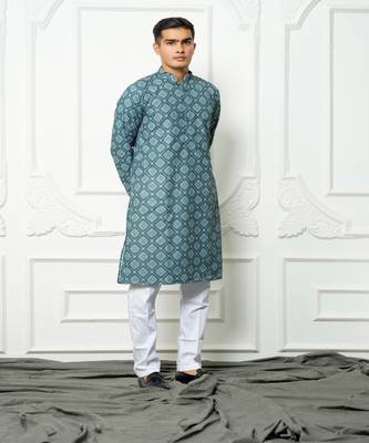Kalp Turquoise Kurta 2