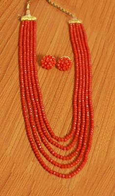 Orange Swarovski Crystal Necklace Sets 4