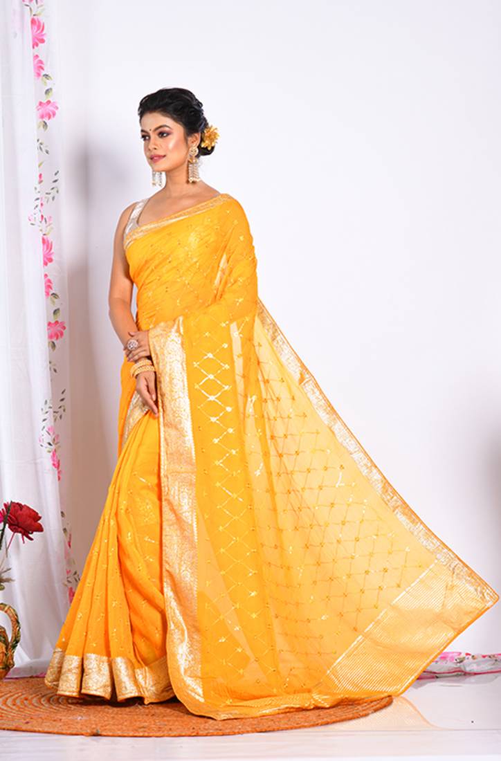 HEAVY EMBODIERY SAREE