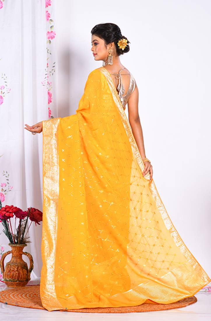 HEAVY EMBODIERY SAREE