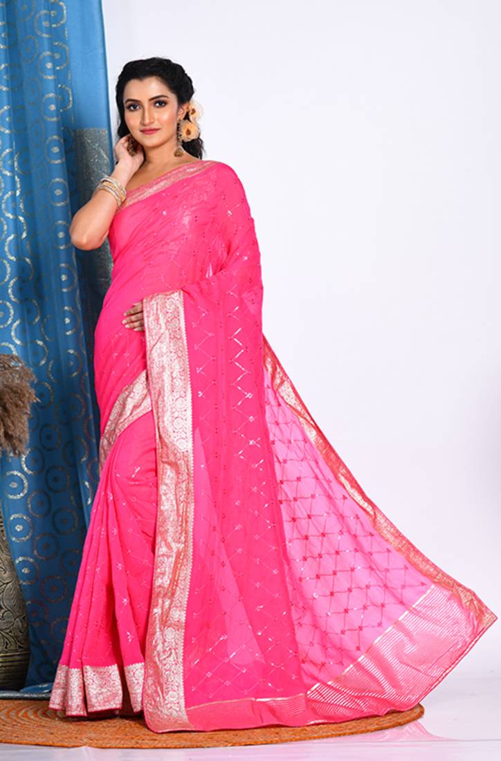 HEAVY EMBODIERY SAREE