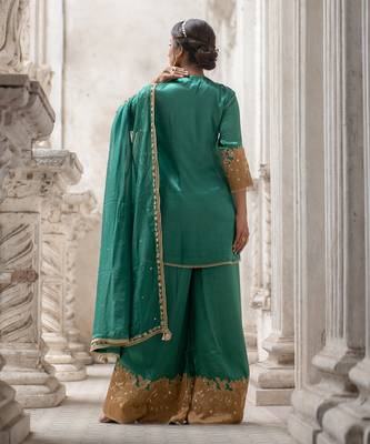 Jade green sharara set 2