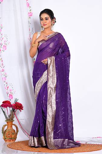 HEAVY EMBODIERY SAREE