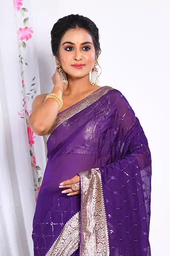 HEAVY EMBODIERY SAREE