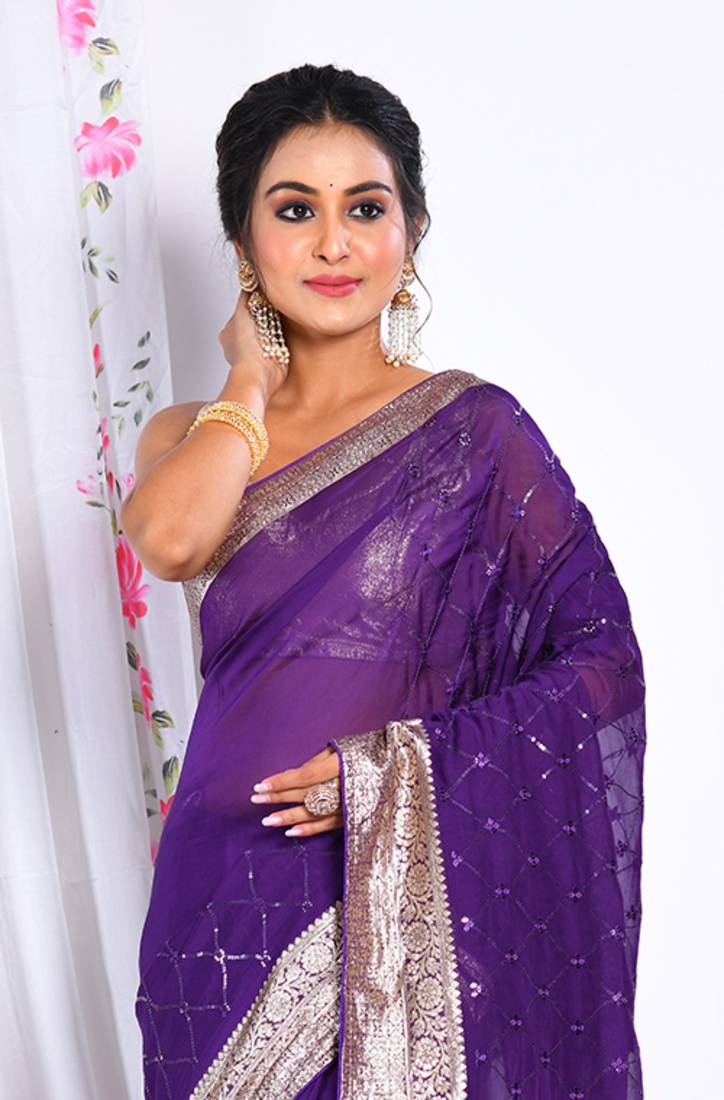 HEAVY EMBODIERY SAREE