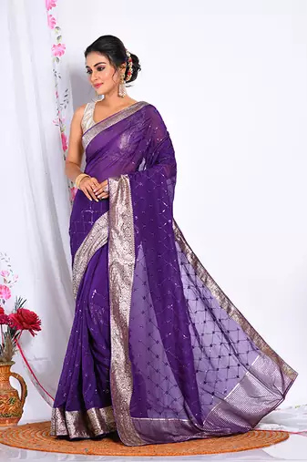 HEAVY EMBODIERY SAREE