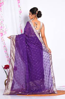 HEAVY EMBODIERY SAREE 4