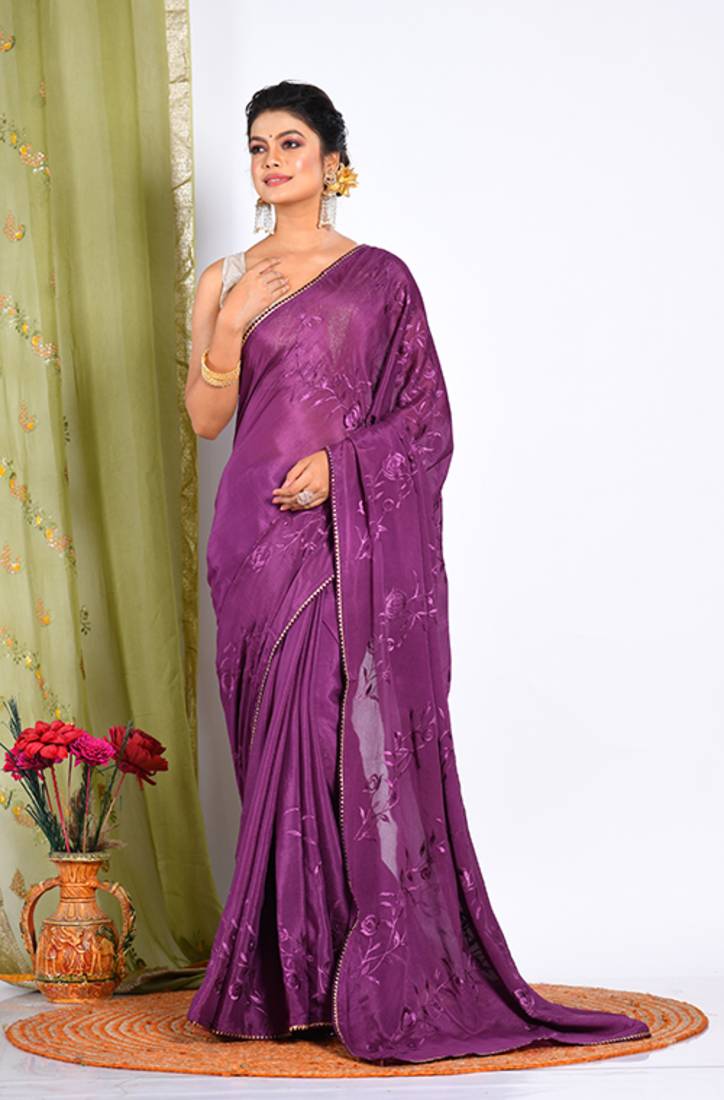 HEAVY EMBODIERY SAREE