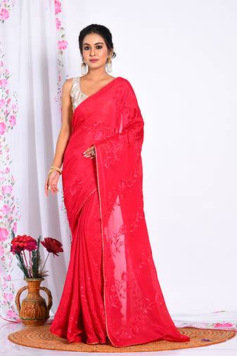 HEAVY EMBODIERY SAREE