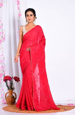 HEAVY EMBODIERY SAREE 1