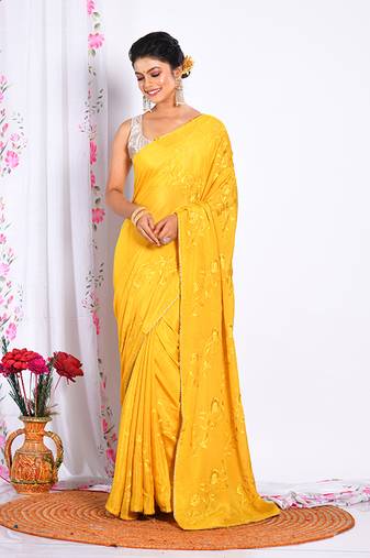 HEAVY EMBODIERY SAREE