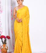 HEAVY EMBODIERY SAREE