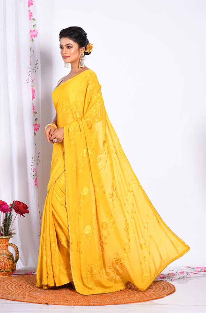 HEAVY EMBODIERY SAREE