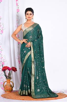 HEAVY EMBODIERY SAREE 1