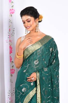HEAVY EMBODIERY SAREE 2