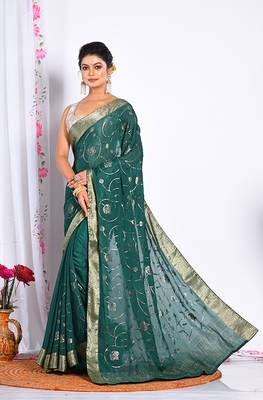 HEAVY EMBODIERY SAREE 3