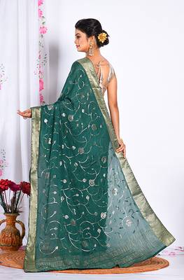 HEAVY EMBODIERY SAREE 4